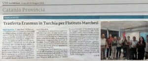 Articolo La Sicilia LTTA del progetto Erasmus VET No One Stays Behind