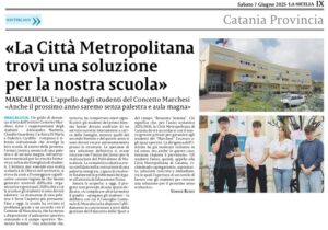 Articolo su La Sicilia del 7 giugno 25